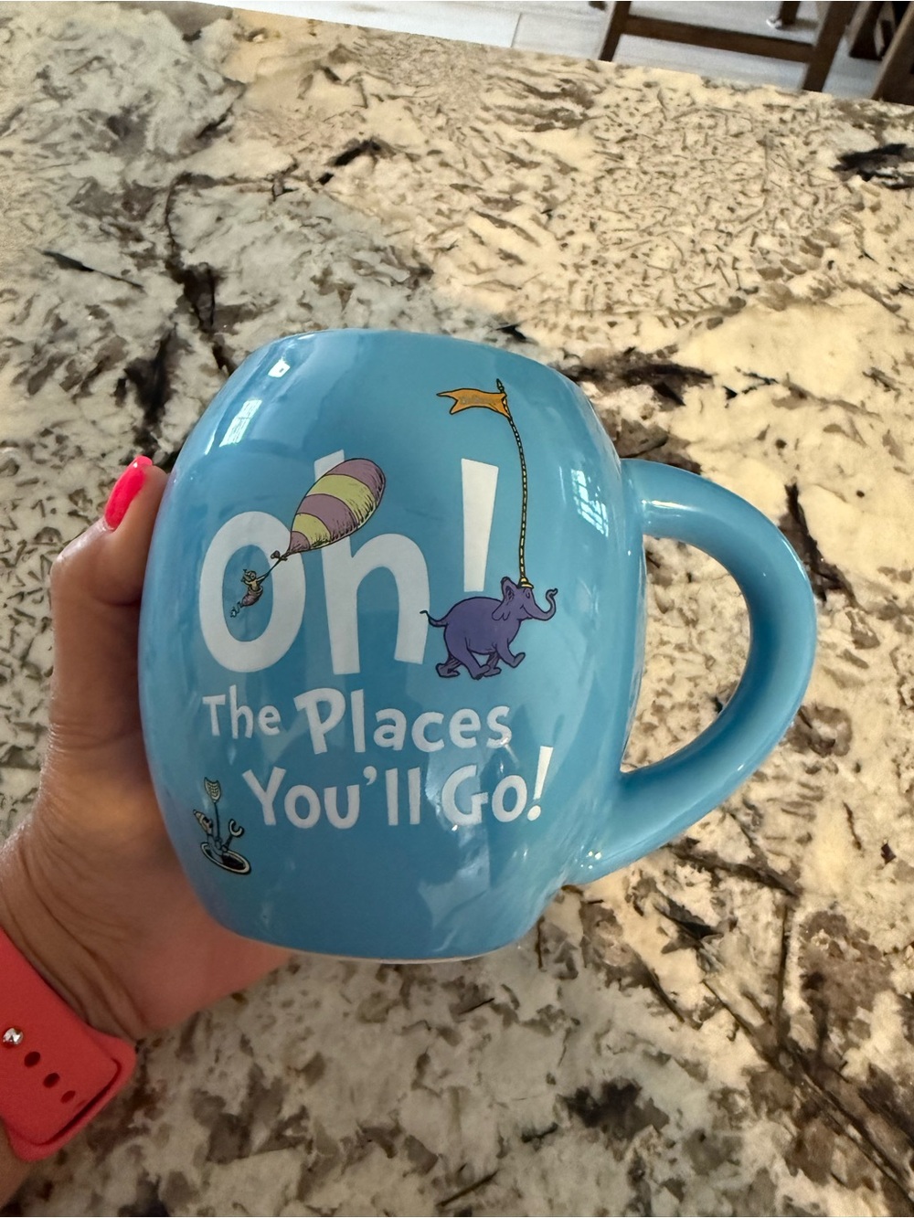 Dr. Seuss Light Blue "Oh! The Places You'll Go" Ceramic Mug